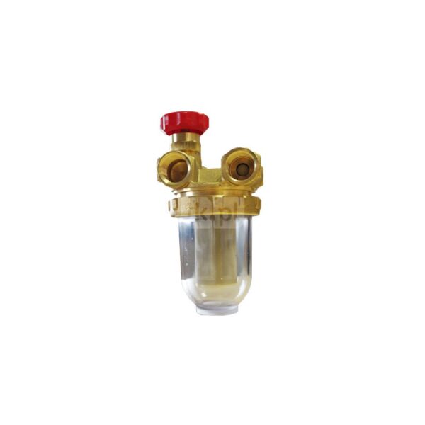Filtr olejowy AFRISO Z 1/2 - 500 Sidwururowy fi 1/2''/1/2'' GW x GW, z wkładem plastikowym, maks. przepływ 310 l/h