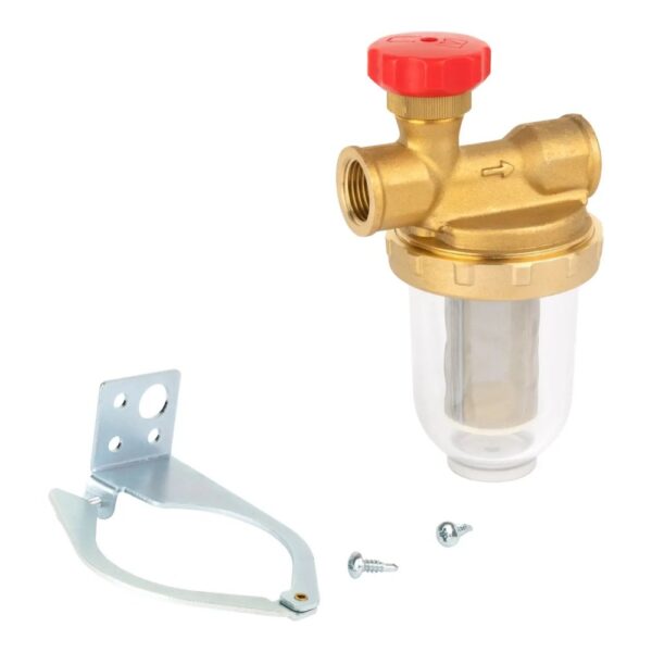 Filtr olejowy AFRISO V 1/2 - 500 Stjednorurowy fi 1/2''/1/2'' GW x GW, z wkładem stalowym, maks. przepływ 500 l/h