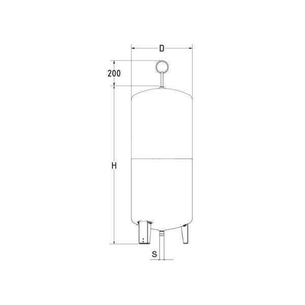 Naczynie wzbiorcze stojące PNEUMATEX (IMI HYDRONIC) Statico SU 300.3 300 l 3 bar / 120'C, do instalacji chłodn.solar. C.O.niebieski