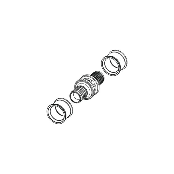 TECEfloor - Złącze naprawcze zaciskowe z PPSU do rur SLQ Al./PE-RT 16 x 16 mm