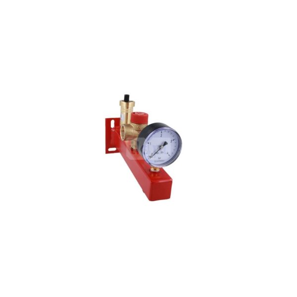 Zespół przyłączeniowy AFRISO BSS 3/4'' GW x GW, max. 3 bar + wskaźnik ciśnienia
